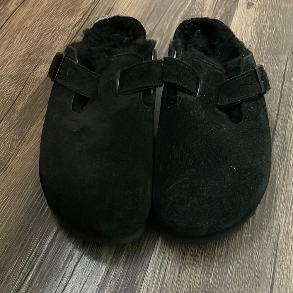 Birkenstock Clogs with fuzz
